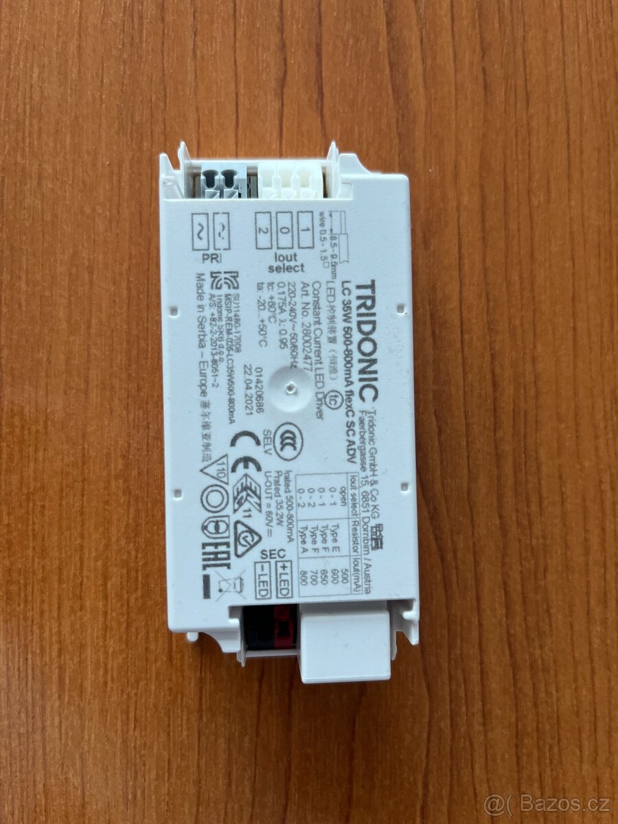 Zdroj Tridonic LC35W 500-800mA flex C