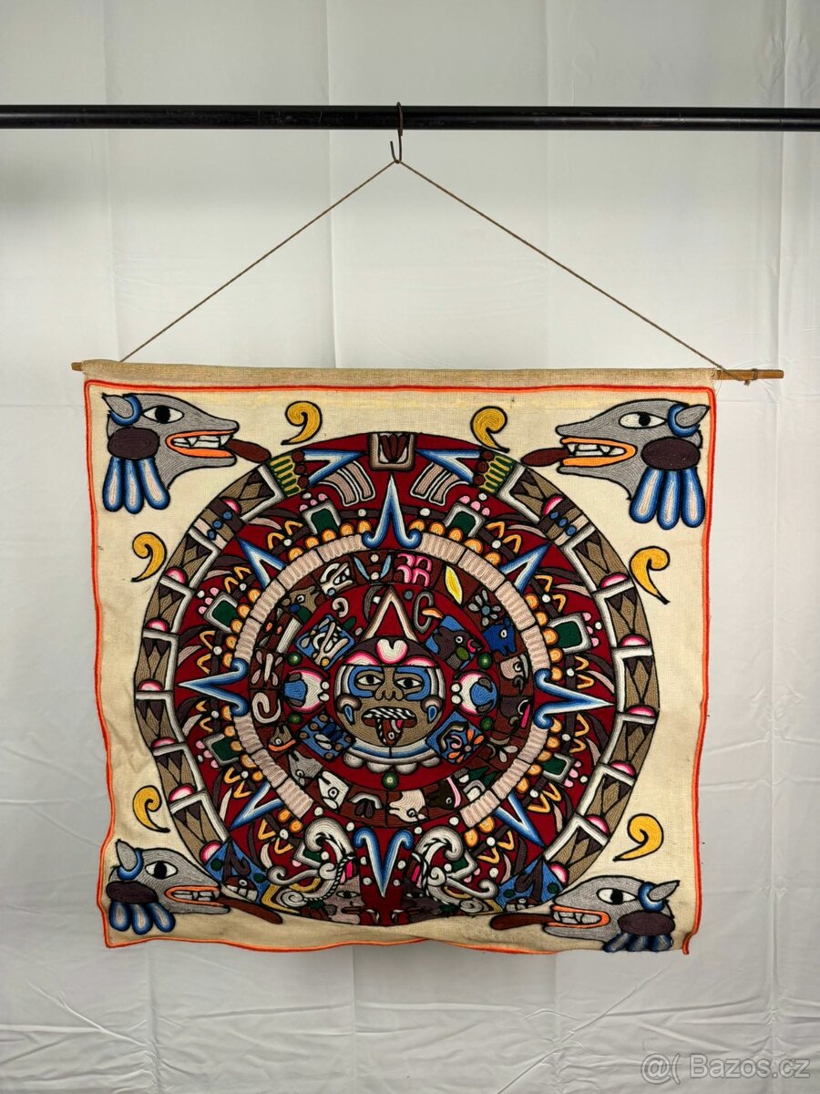 Ručně vyšívaný mexický textil (602011)