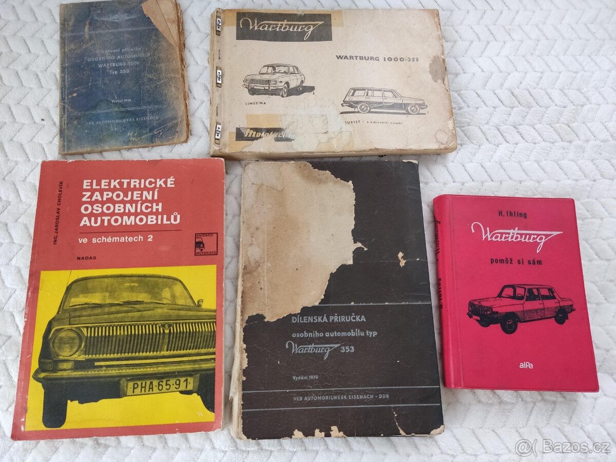 Knihy, příručky pro Wartburg 353