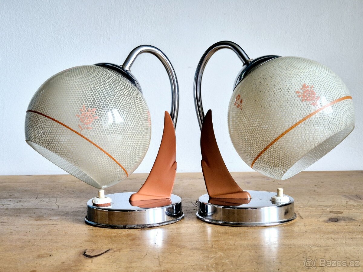Stolní lampa, lampička, Art Deco, Zukov, 6534
