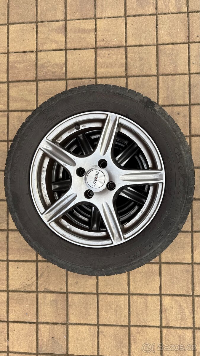 alu disky 6Jx16 ET15 rozteč 4x108 letní Goodyear 195/60 R16