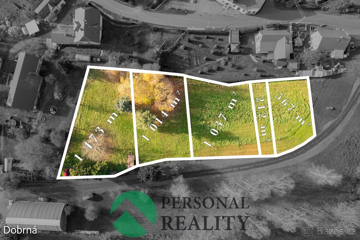 Prodej pozemky pro bydlení, 1 037 m2 - Dobrná, ev.č. 01795