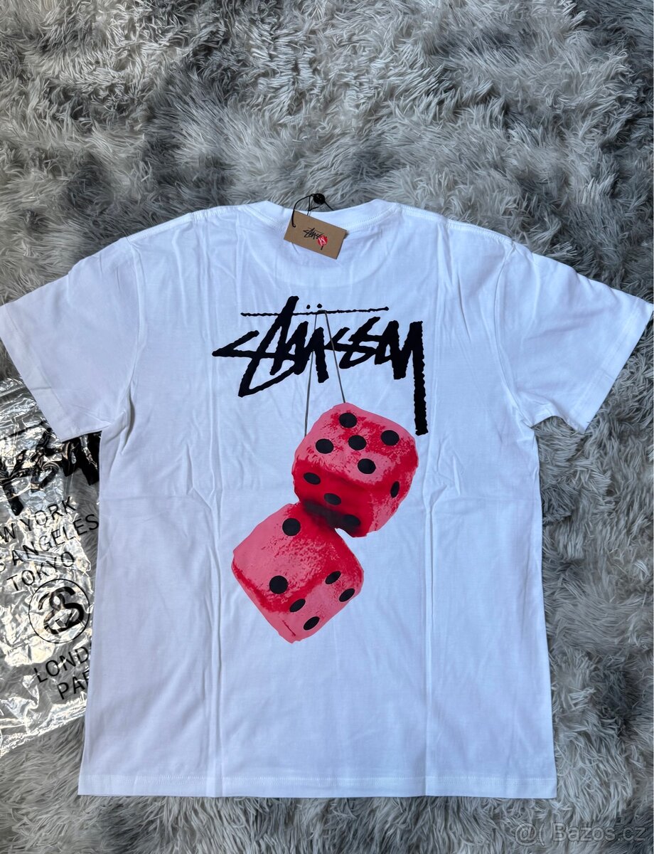 Stüssy bílé tričko reddice velikost M