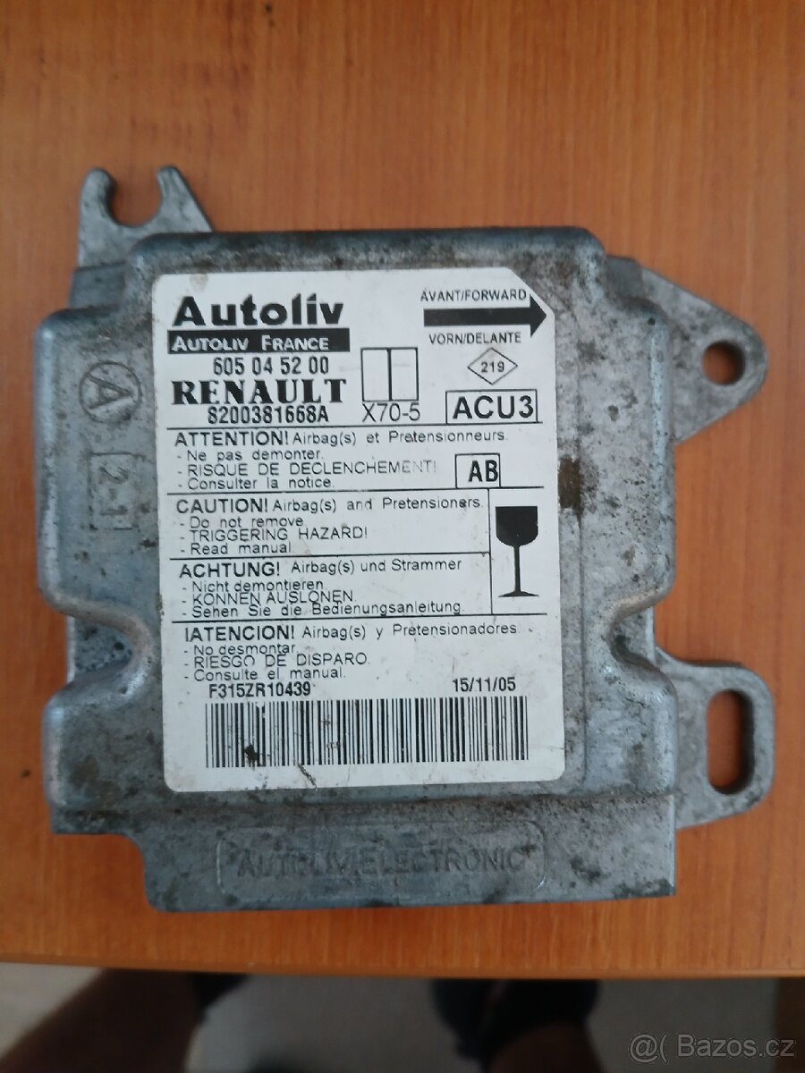 Řídící jednotka airbagu Renault Master