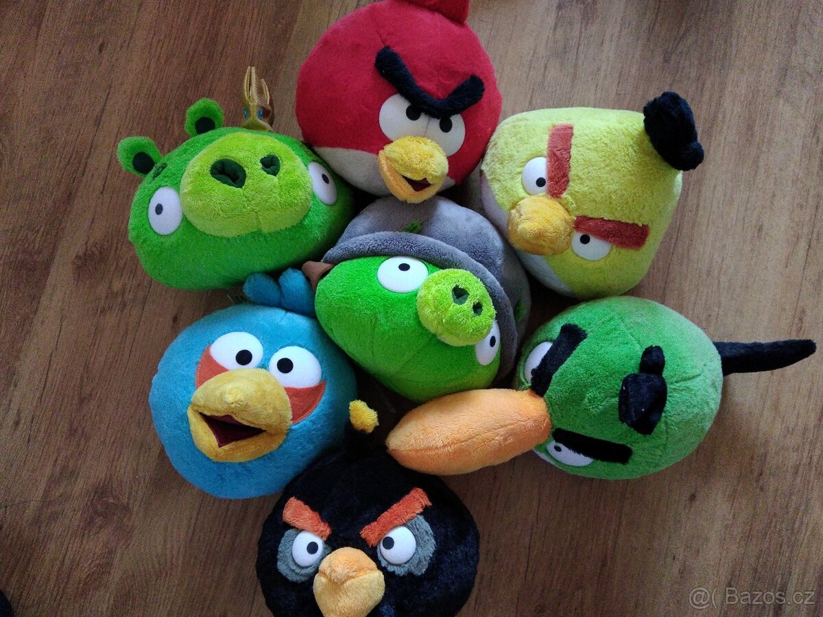 Sbírka 7 plyšáků Angry Birds