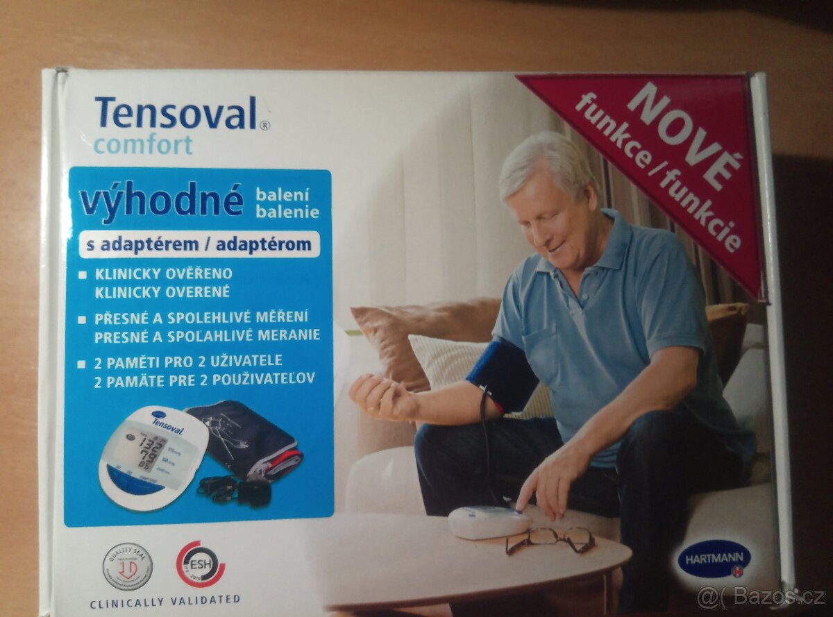 Tlakoměr Hartmann Tensoval Comfort + adaptér – jako nový