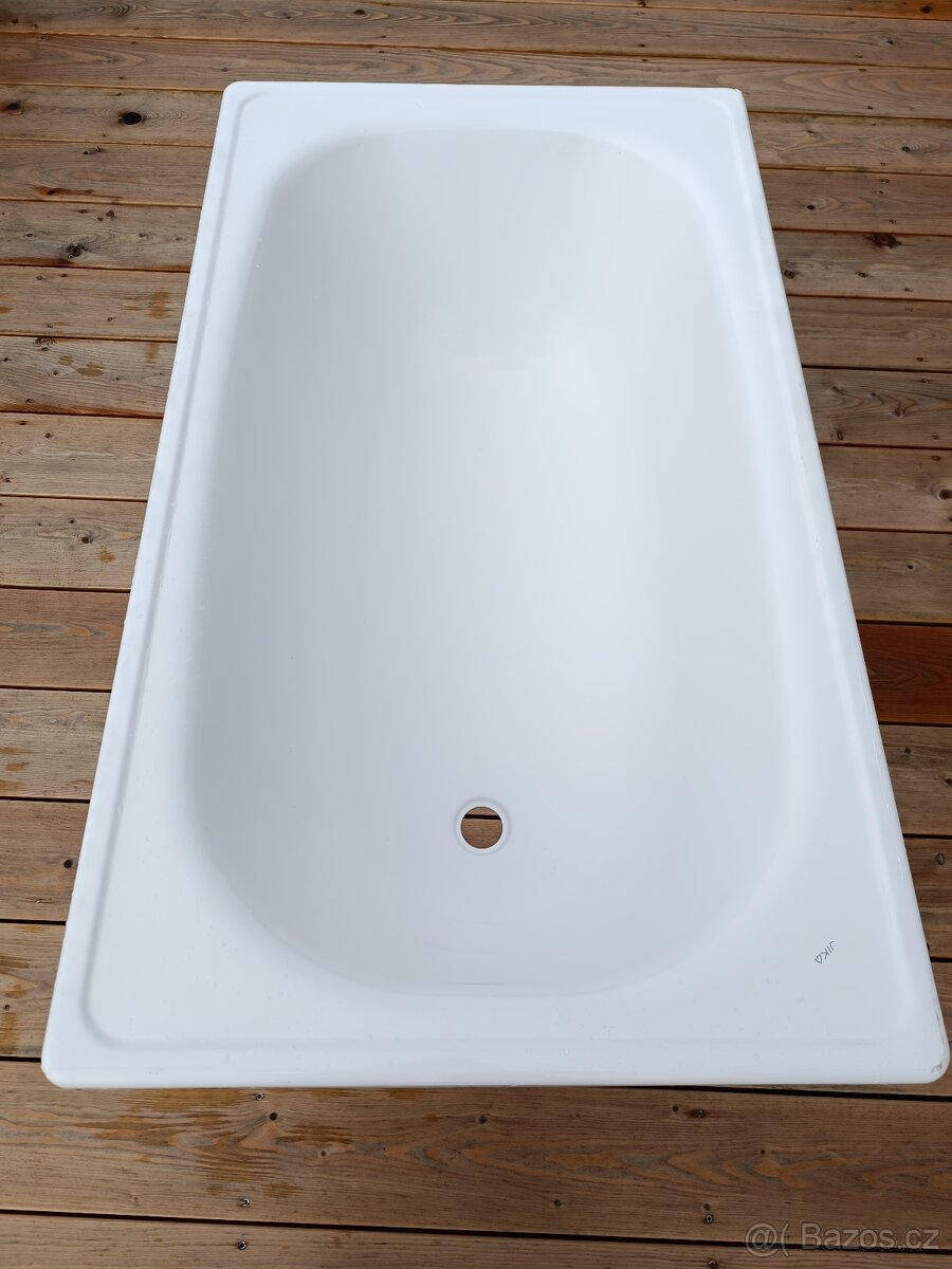 Zánovní plechová smaltovaná vana 120x70 Jika