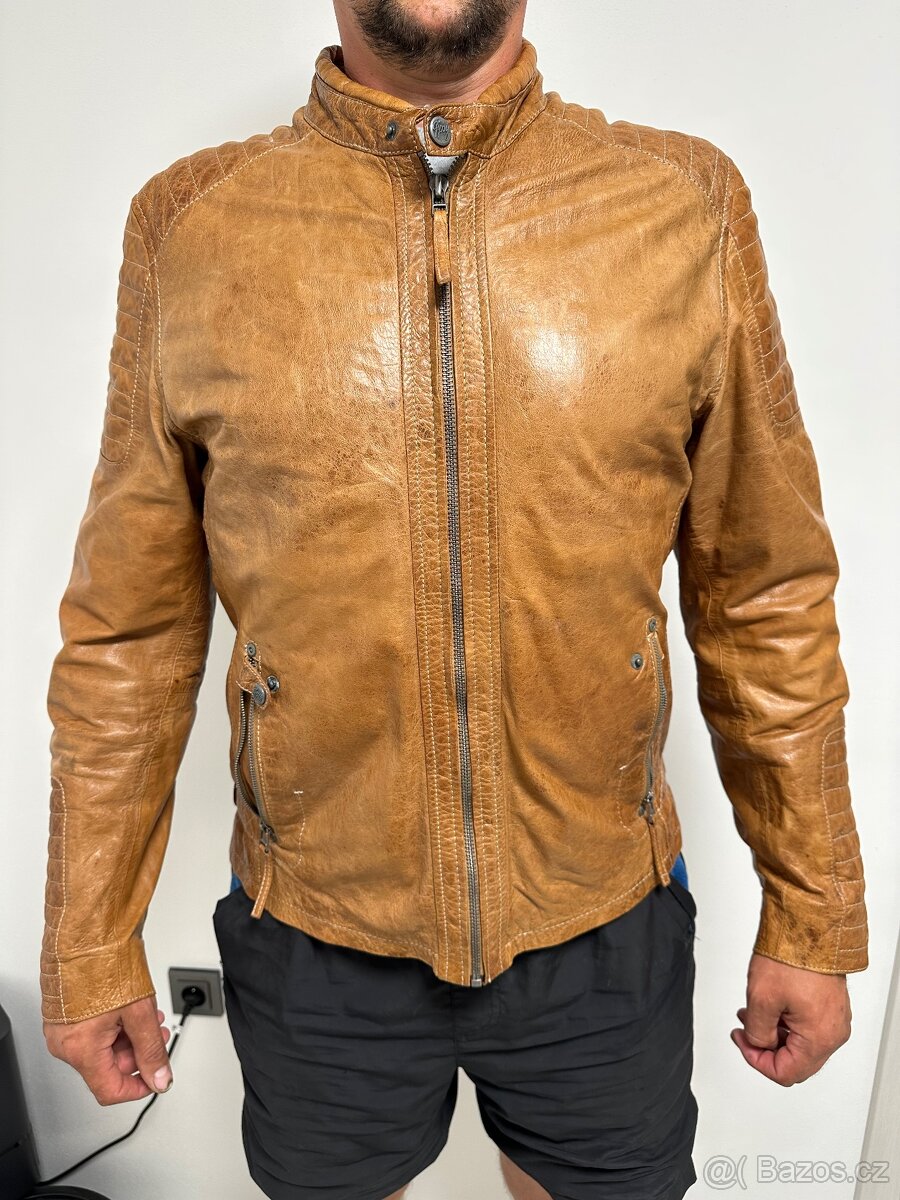 Hnědá kožená bunda Gipsy