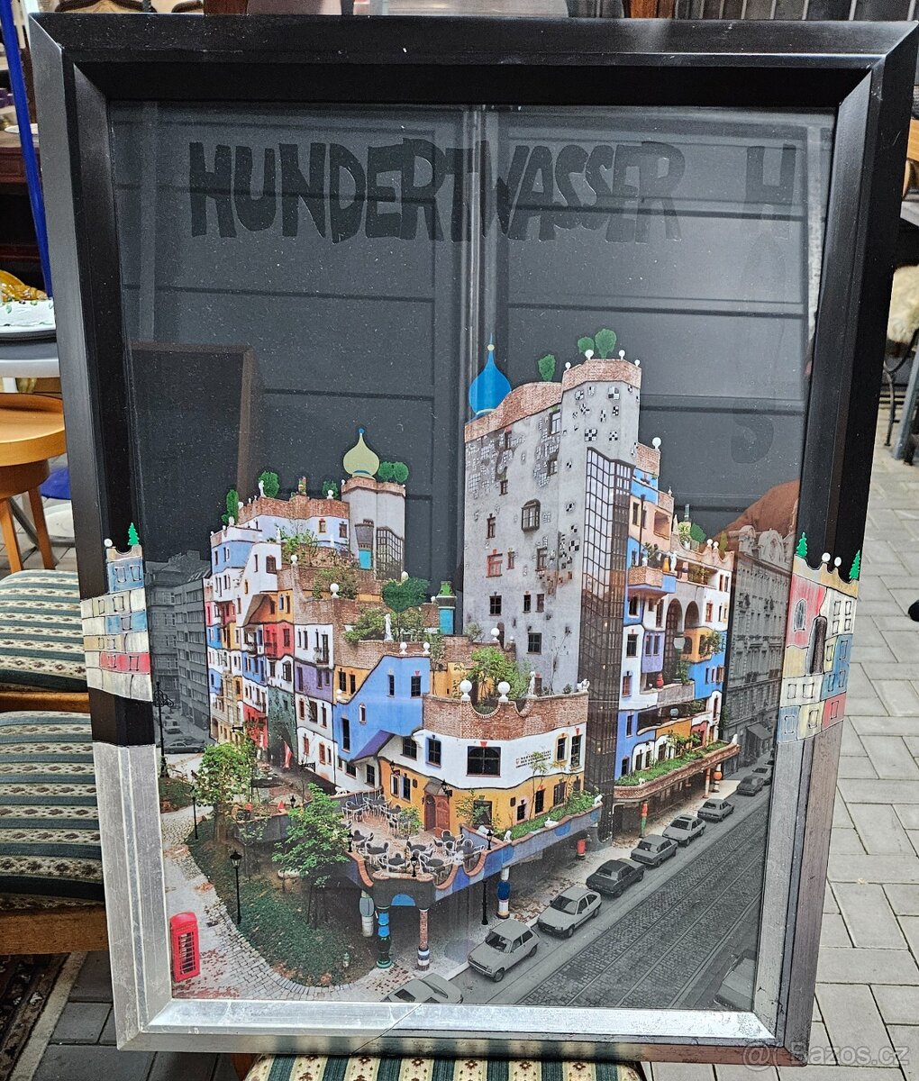 Obraz ,Hundertwasserův dům Vídeň