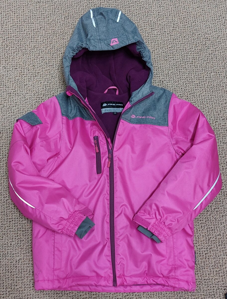 Zimní bunda,lyžařská,kalhoty,dívčí souprava 140/146/152/158