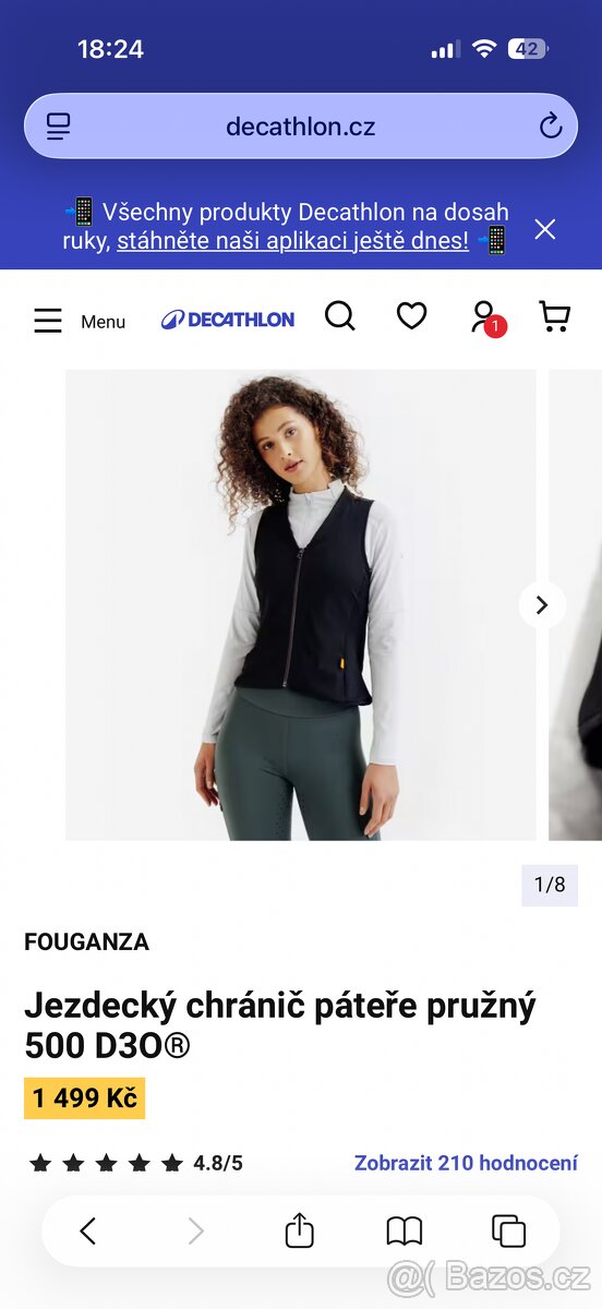 jezdecký chránič páteře Fourganza