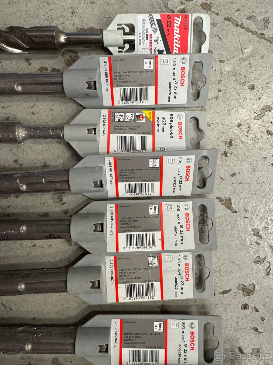 Čtyřbřité vrtáky do železobetonu Bosch