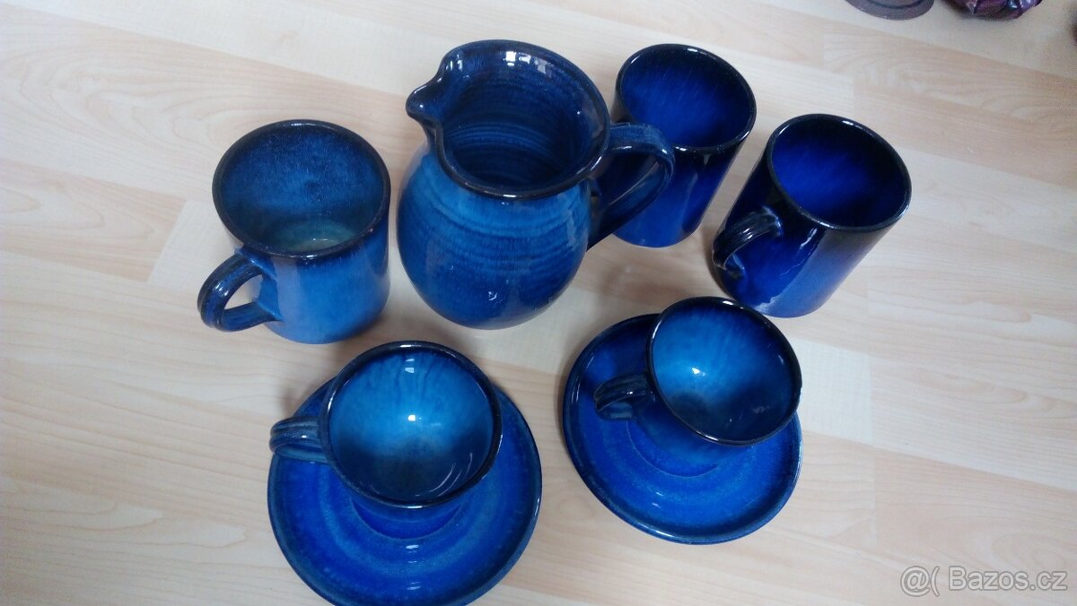 Modrá keramika z Kréty, ruční výroba