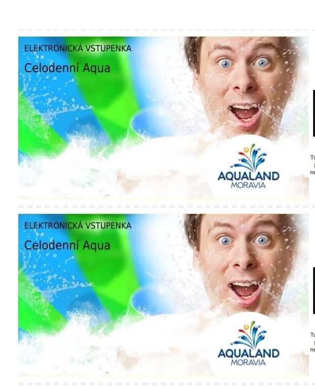 Vstupenky Aqualand Moravia celodenni+welnes