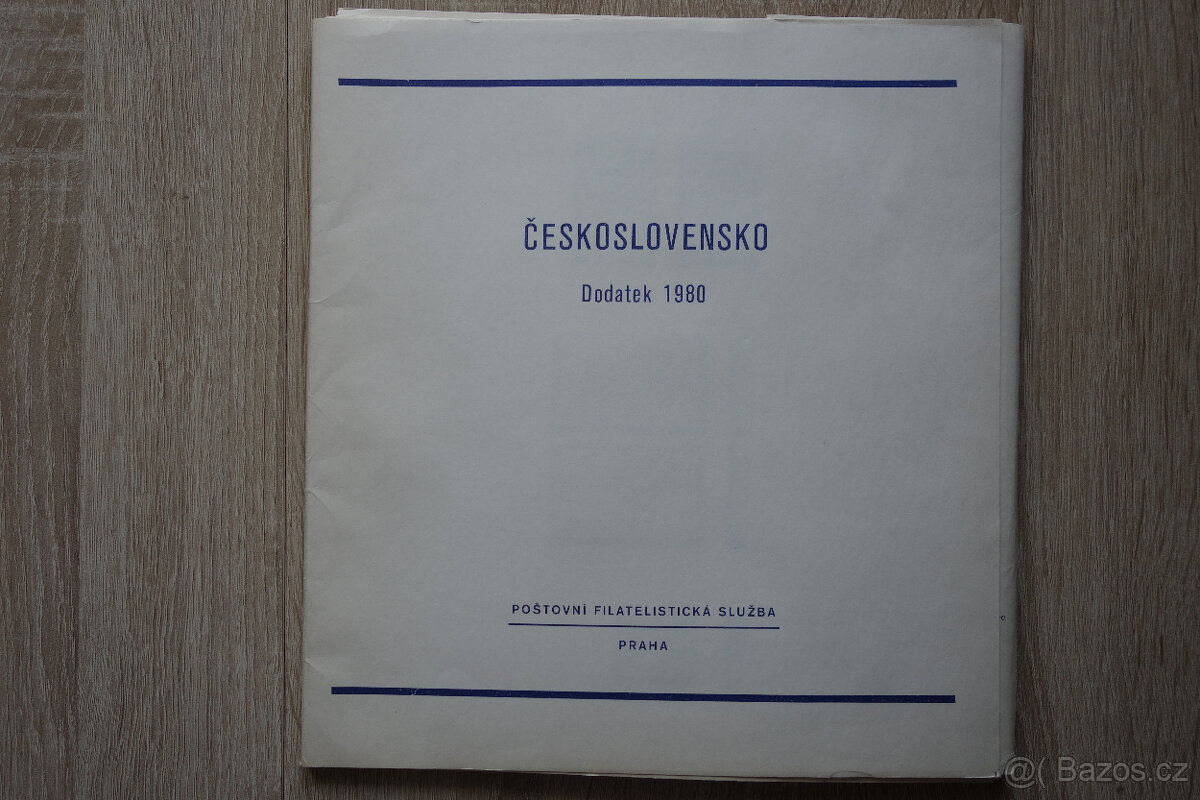 Československo 1980, sbírka, originál albové listy Pofis