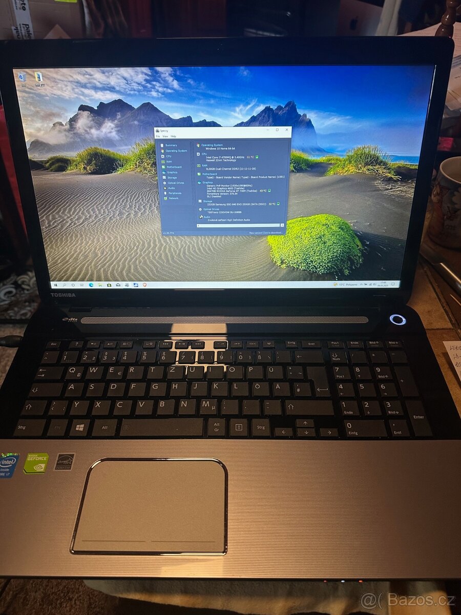 Toshiba Satellite L70-A, i7-4700MQ, 8GB, 250SSD