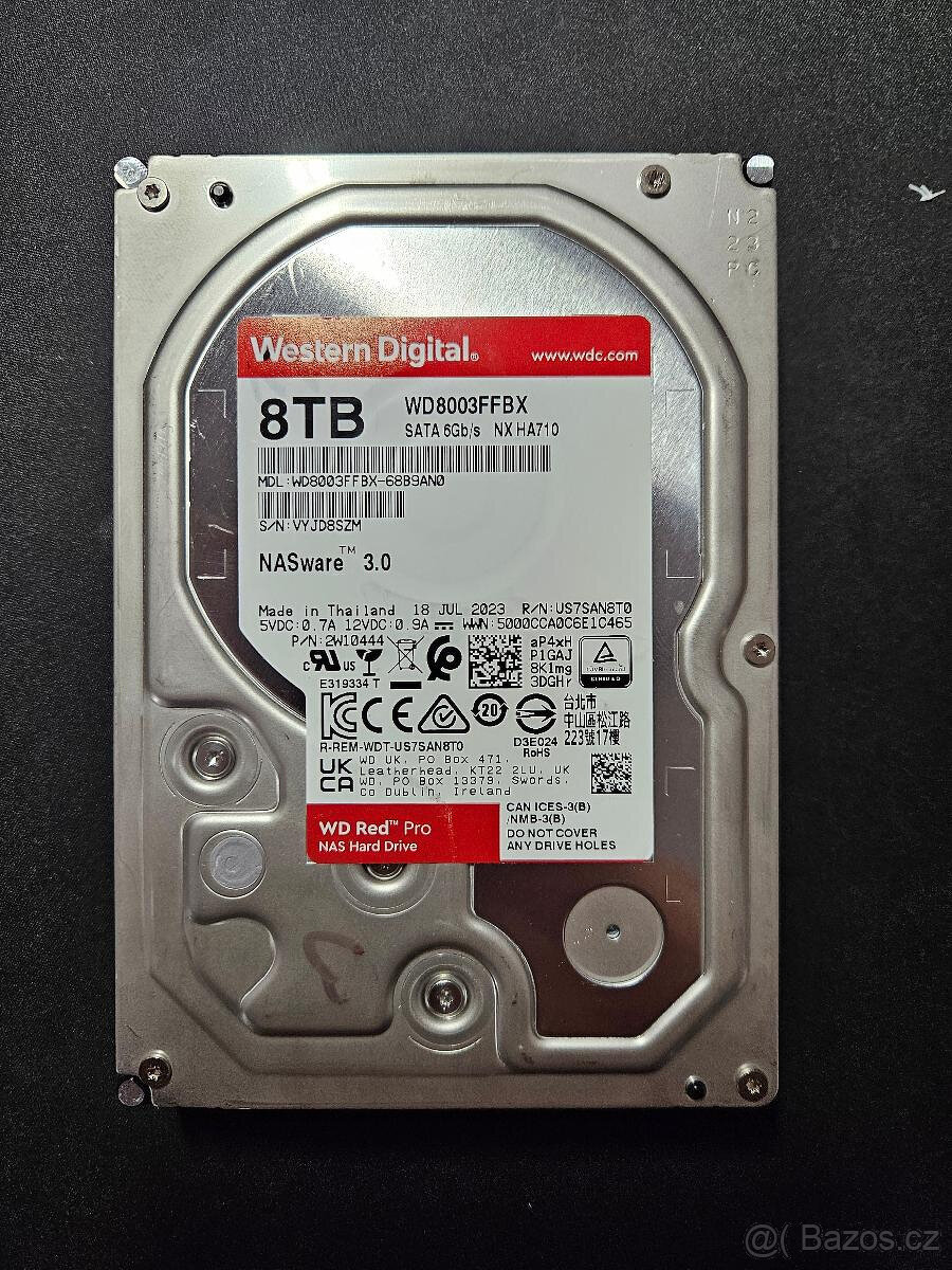 Western Digital Red Pro 8TB (CMR) (Záruka do 23.04.2029)