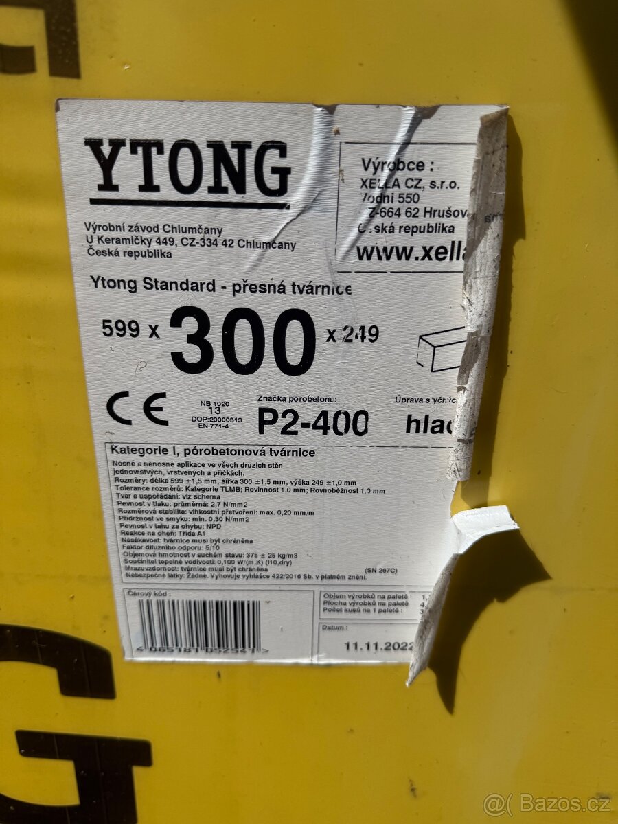Ytong 599x300x249 P2-400