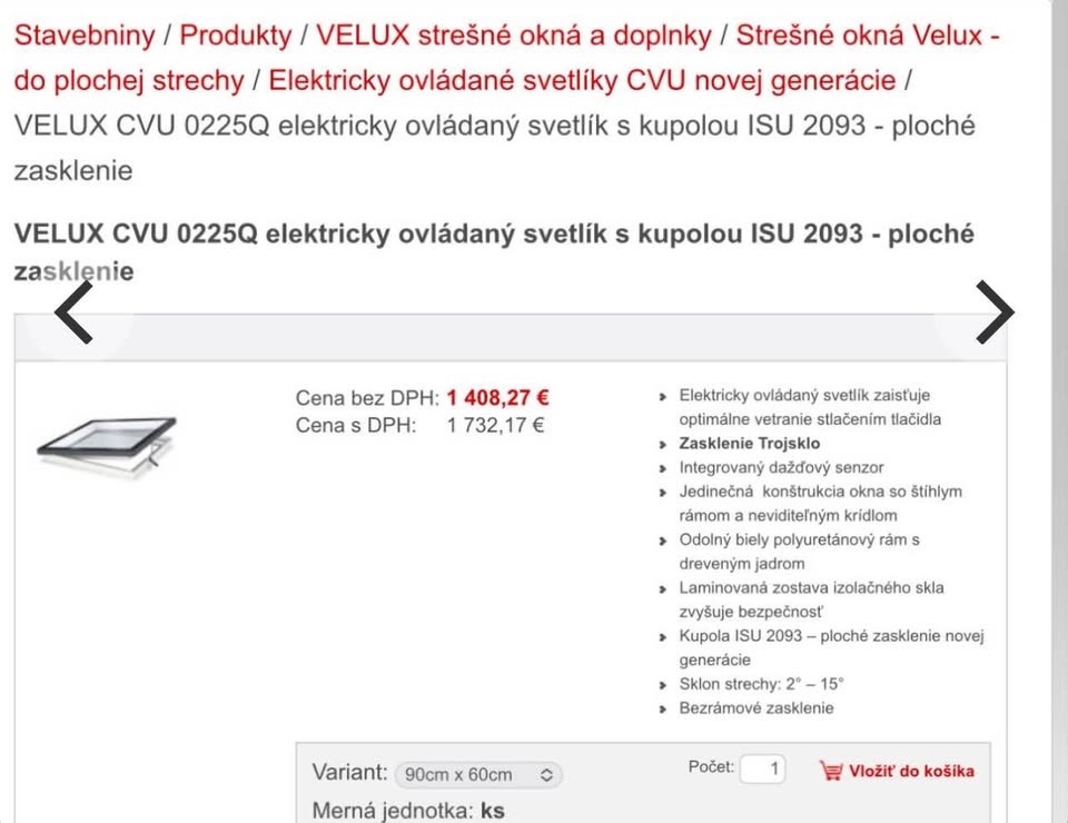 Velux svetlik 225Q
