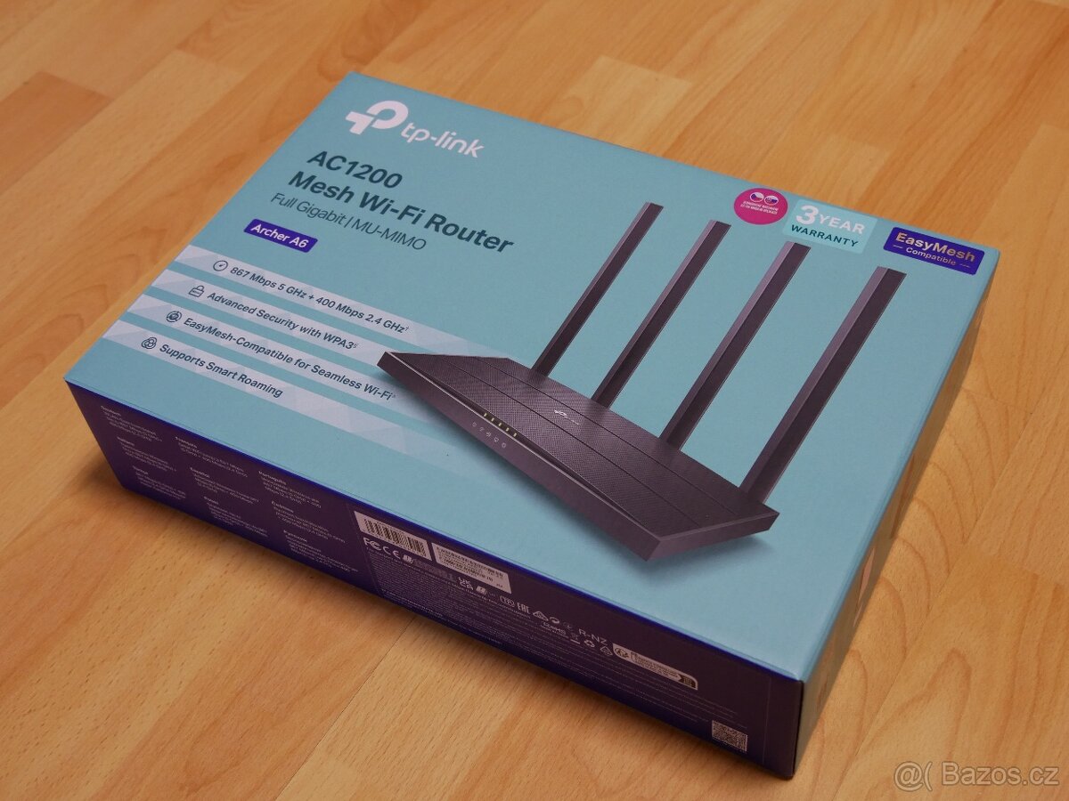 Gigabitový Mesh Wi-Fi Router Tp-link Archer A6 AC1200