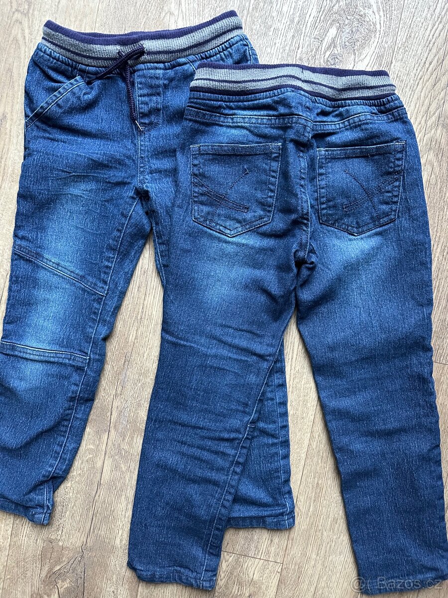 Chlapecké džíny s podšívkou velikost 116