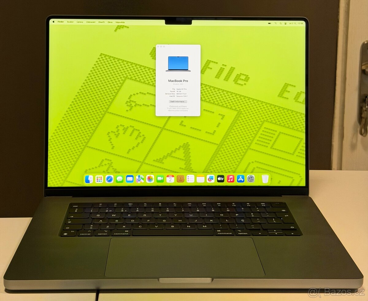 MacBook Pro 16” 2021 CTO /16GB RAM/512GB SSD/Záruka