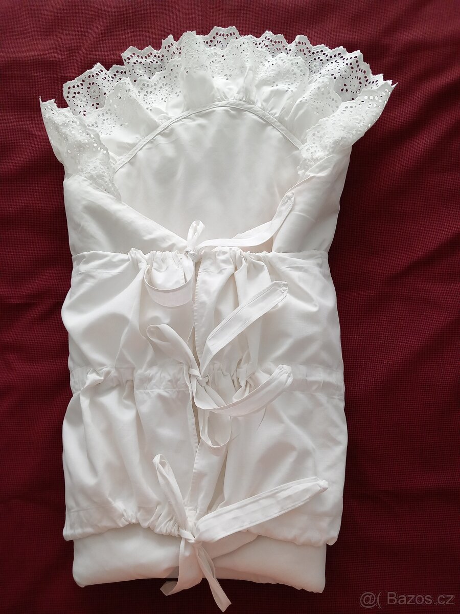 Zavinovačka s krajkou,retro síť na kočárek