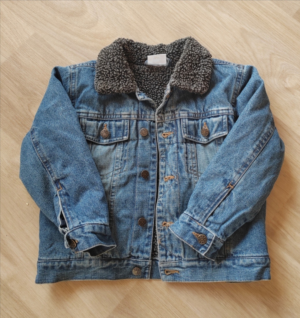 Zateplená riflová bunda vel. 92