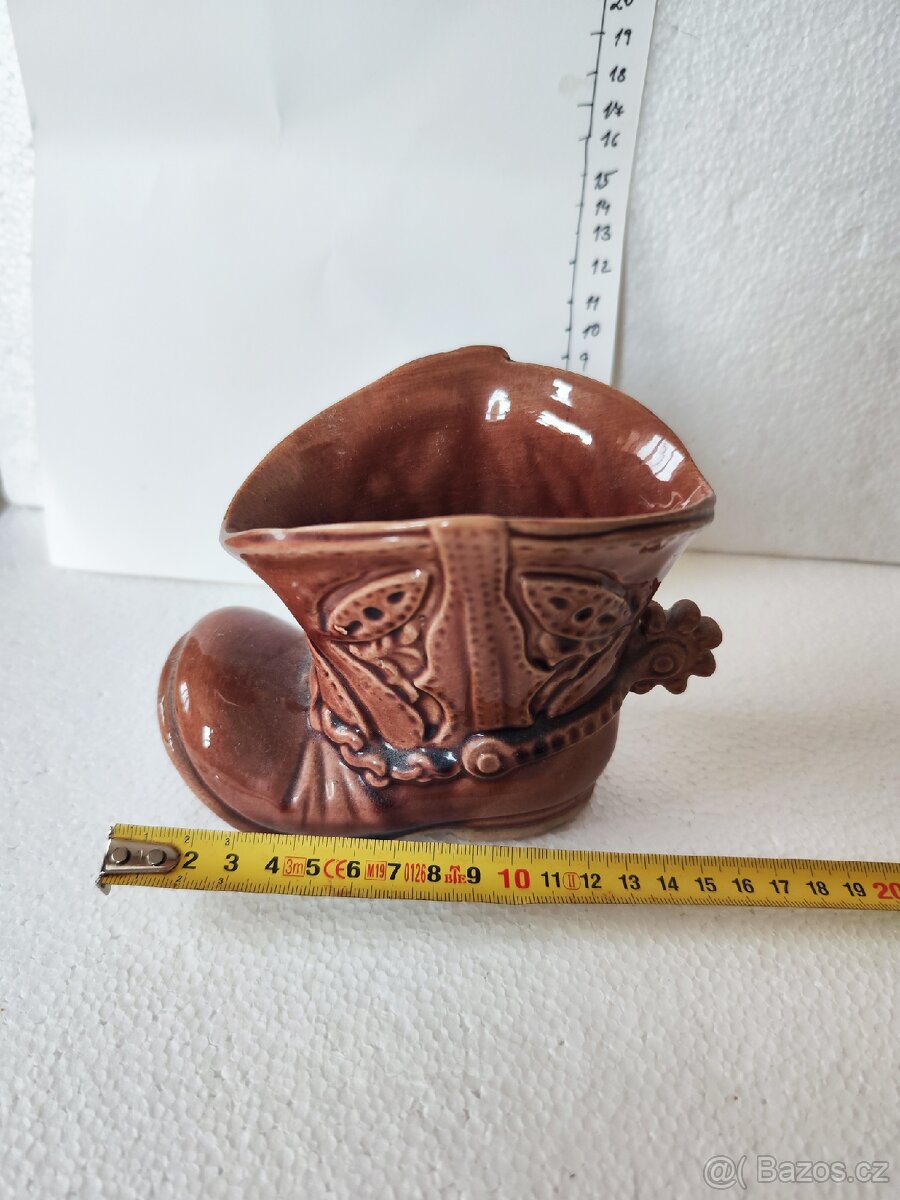 Vintage keramická bota