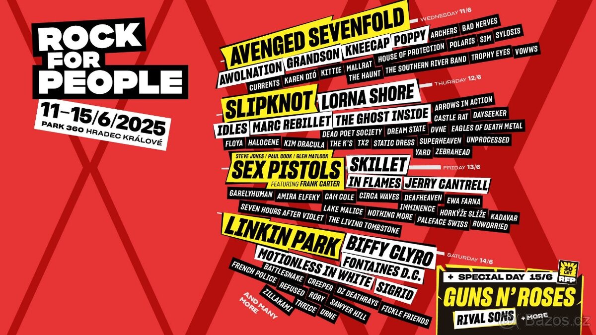 Sháním 2x Rock for people vstupenky