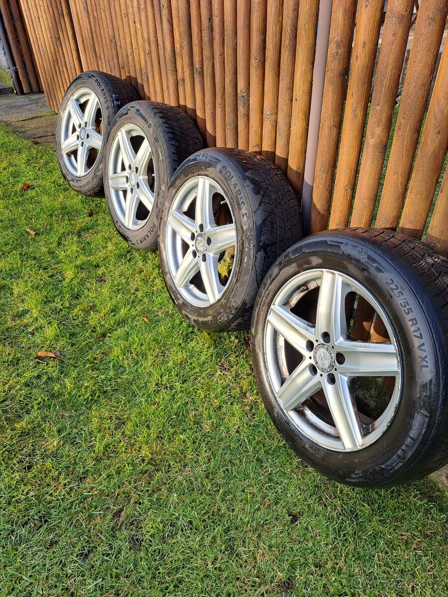 Alu kola 5x112 R17 pneu 225/55 R17 V XL / TPMS snímače