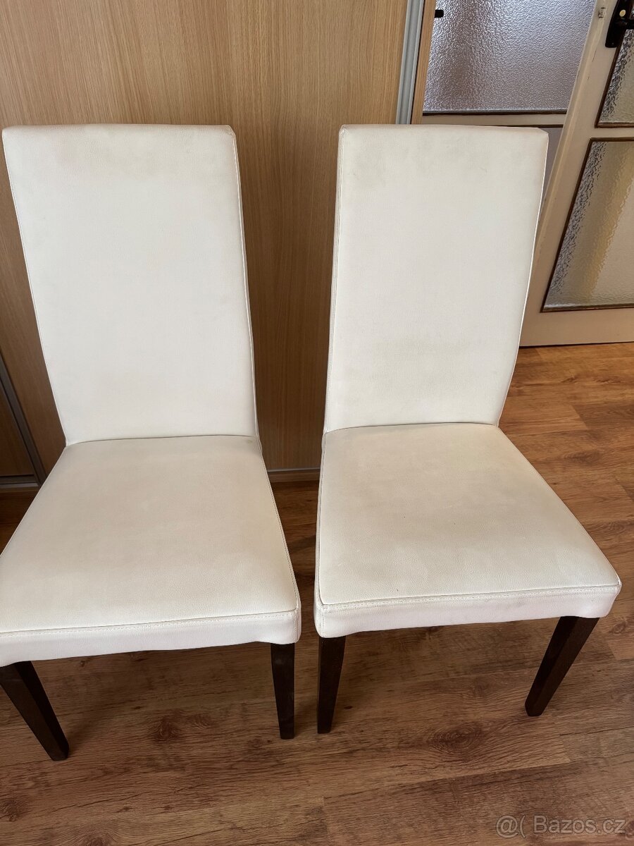 Kožené židle 4 ks + barové kožené židle 2 ks