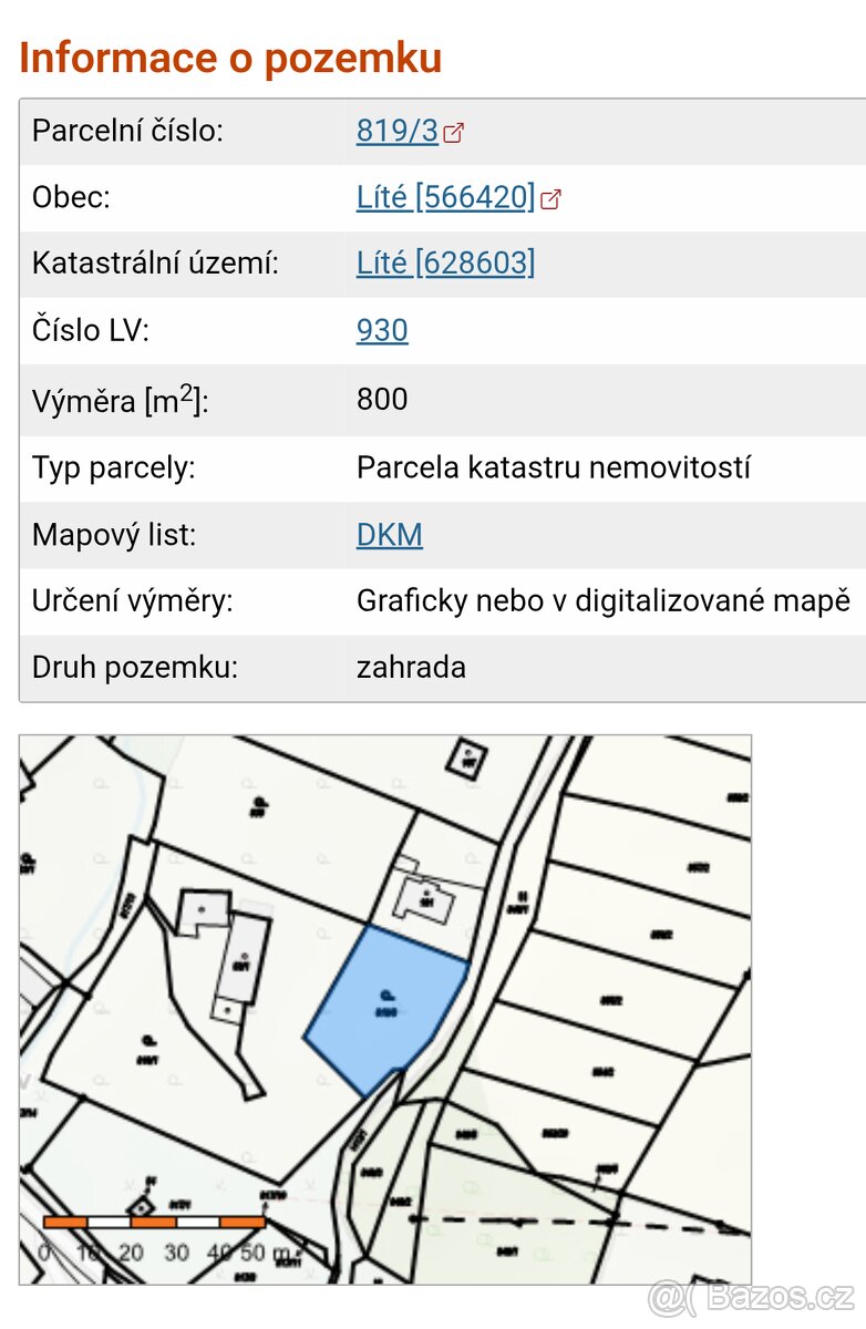 Prodám pozemek