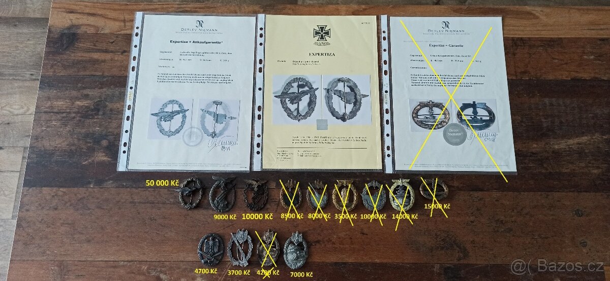 Německo bojové, válečné odznaky.