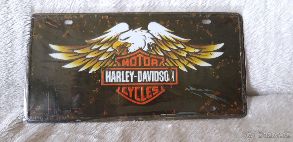 plechová cedulka Harley Davidson