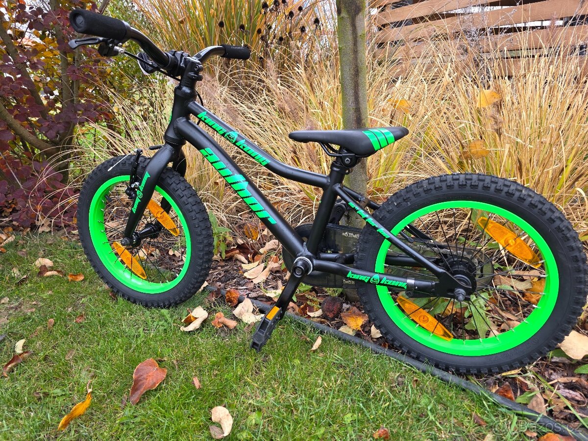 Dětské kolo AUTHOR King Kong 16" – černo-zelené / JAKO NOVÉ