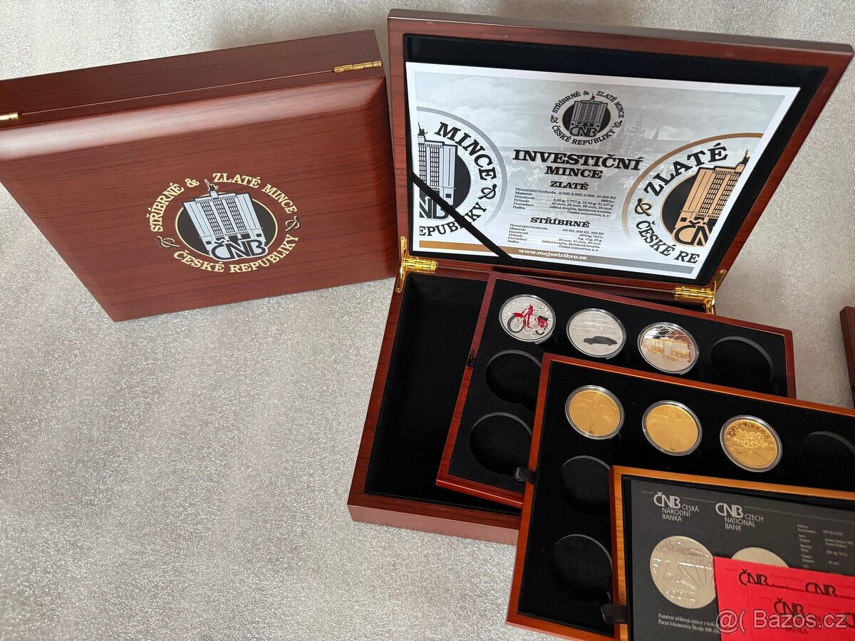 Společná etue pro zlaté a stříbrné mince vydané ČNB
