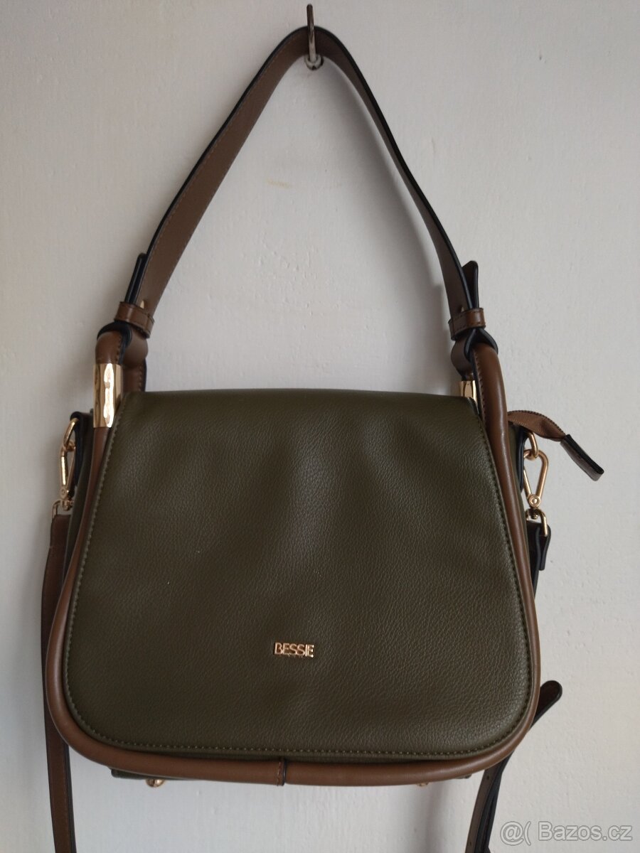Kabelka Bessie London, přes rameno/crossbody,olivová