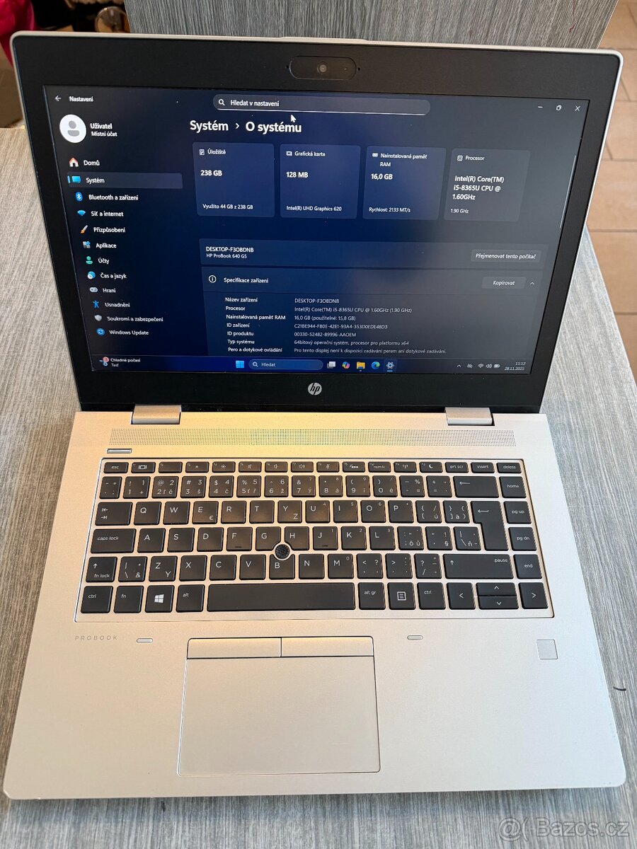 HPpro 640 G5 Win11 14" Full HD i5-8365U 8GB DDR4 NVMe 256GB