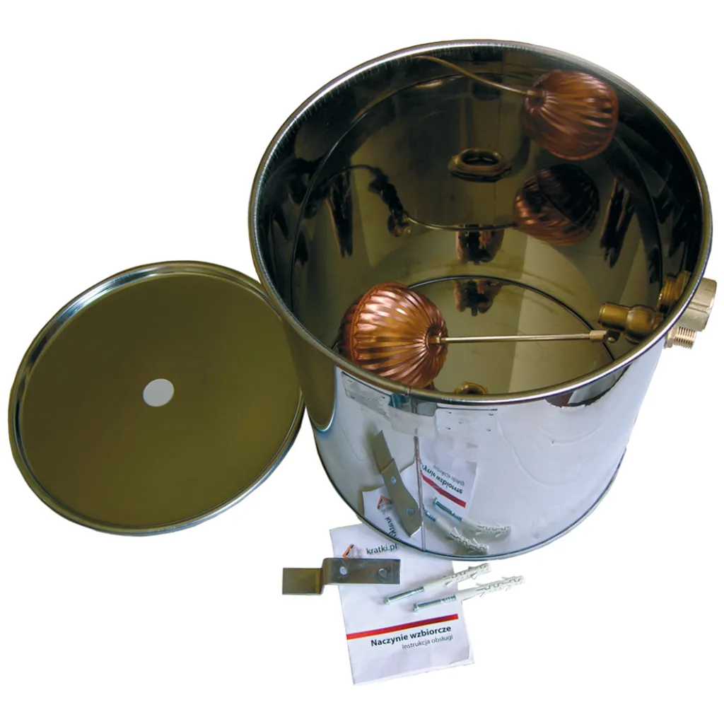 Nová nerezová přetoková nádoba kulatá 20l