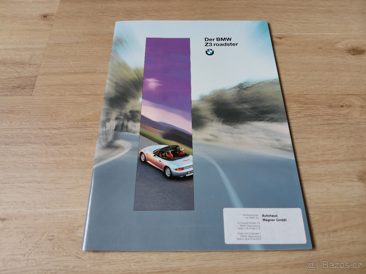 Prospekt BMW Z3 Roadster, 38 stran německy 1995