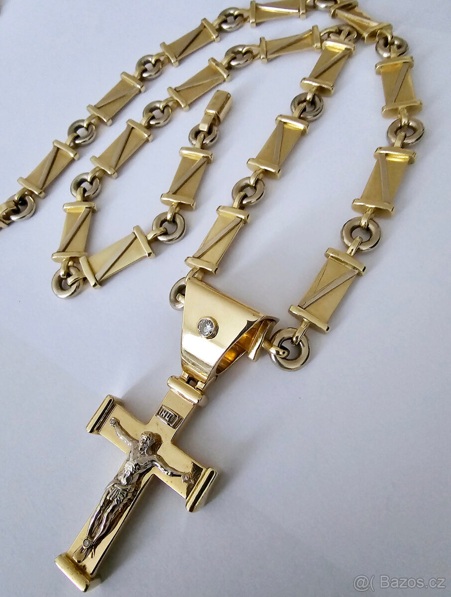 Zlatý řetízek se závěsem 14k.194,13g