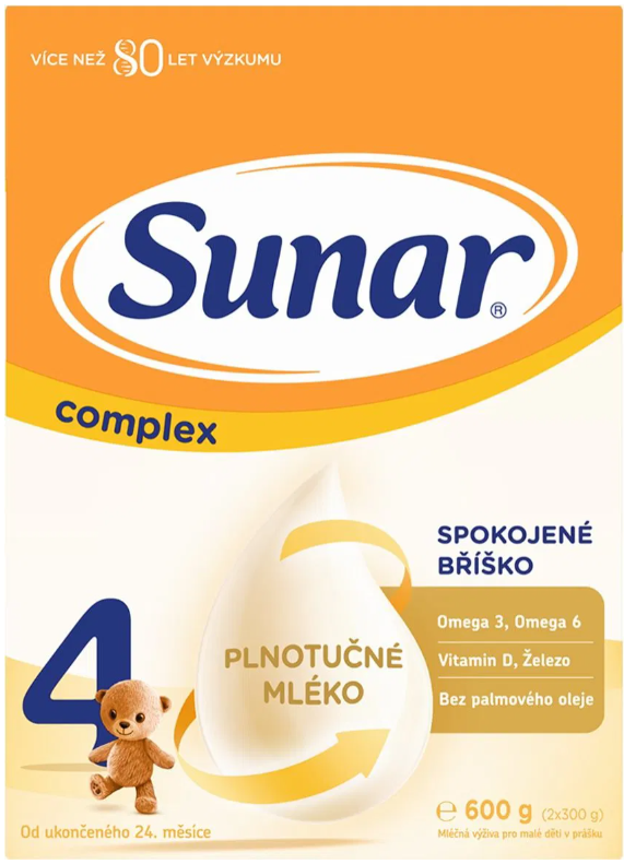 Sunar Complex 4 batolecí mléko, 4× 600 g