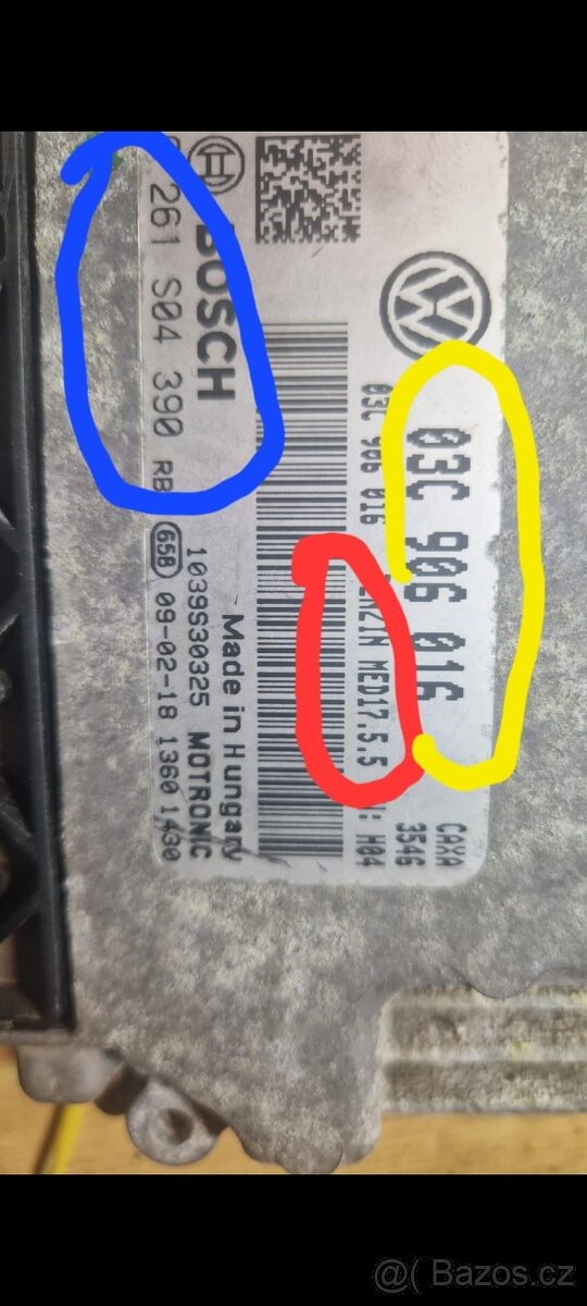 Koupím řídící jednotku na golf 6