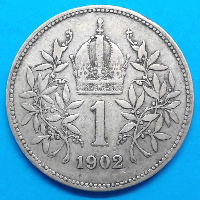 Stříbrná mince r. 1902 František Josef I. (1.)