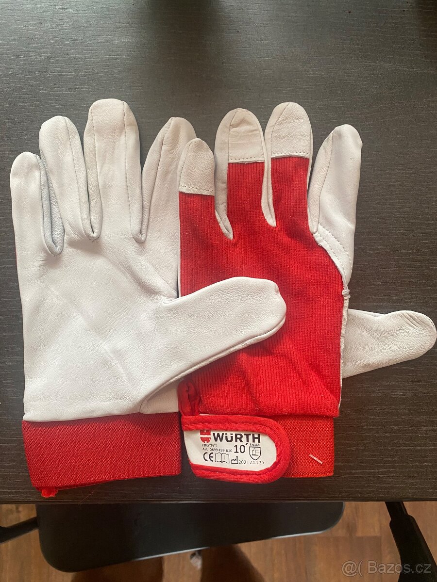 Kožené pracovní rukavice Würth vel. 10