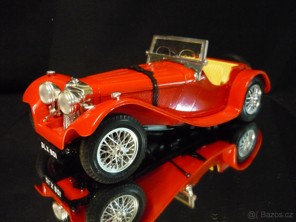 Jaguar SS100 1937 červený Bburago 1/18
