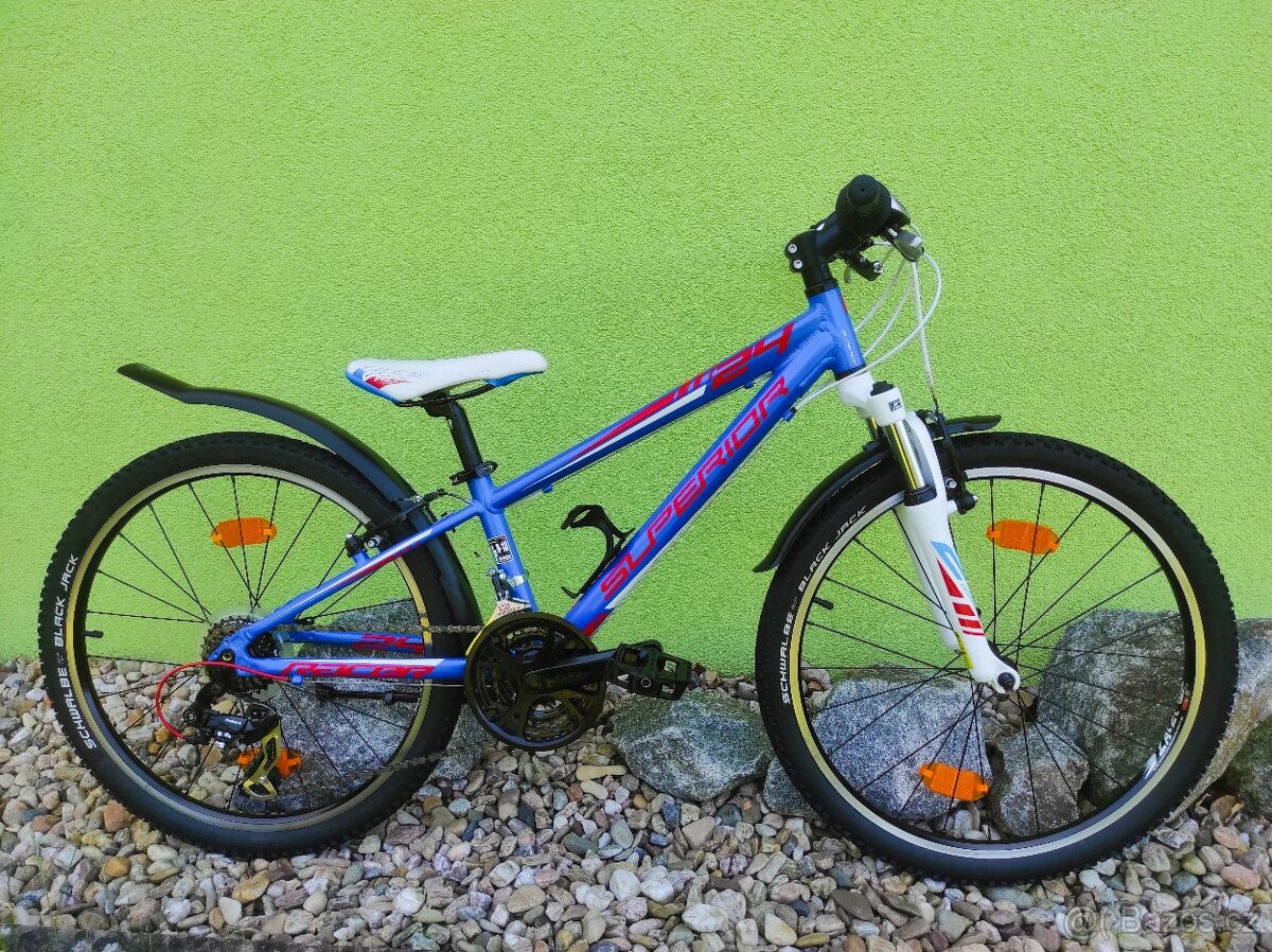 Značkové dětské kolo Superior 24" (modrá/červená)