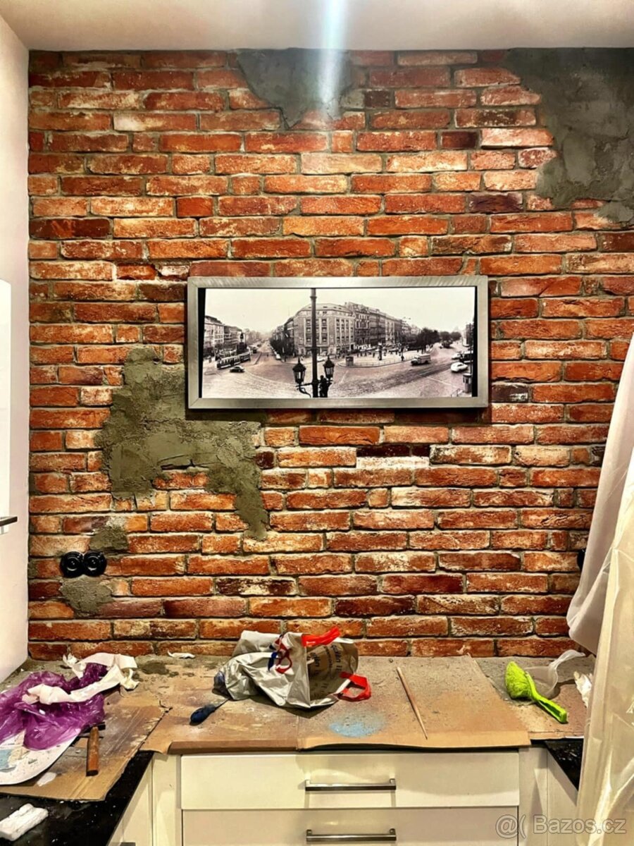 Cihlové obkladové pásky z historických cihly líc