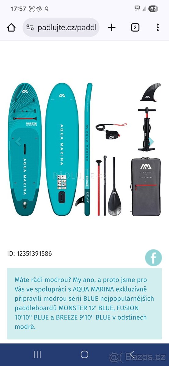 Paddleboard Aqua Marina Breeze